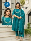Desi Kudi By Kaya Mul Chanderi Wholesale Kurti With Bottom Dupatta In India
